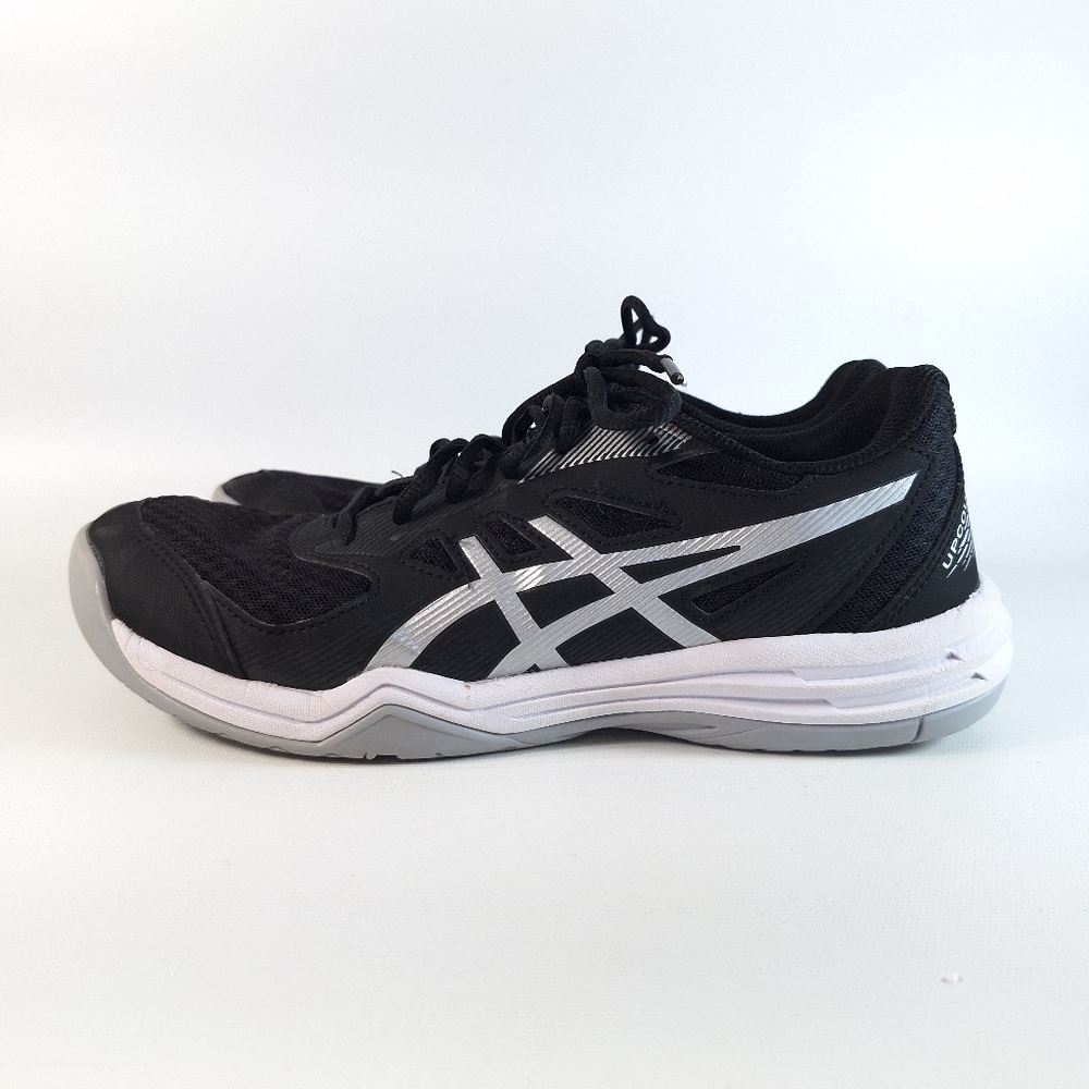 ASICS Women's Upcourt 5 Black White Volleyball Shoes, 8